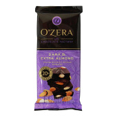 шоколад o`zera горький dark & extra almond 90г