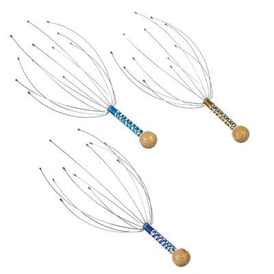 массажер silapro 22см, металл, дерево, 4 цвета арт. mur23