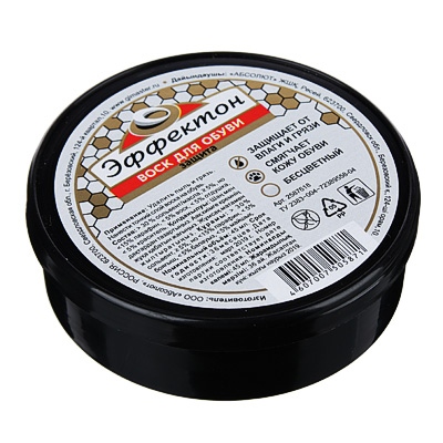 воск для обуви, банка 45мл, бесцветный, эффектон 2587618