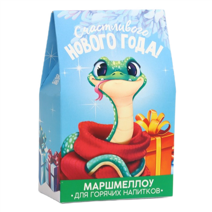 маршмеллоу для напитков в коробке счастливого нового года 40г