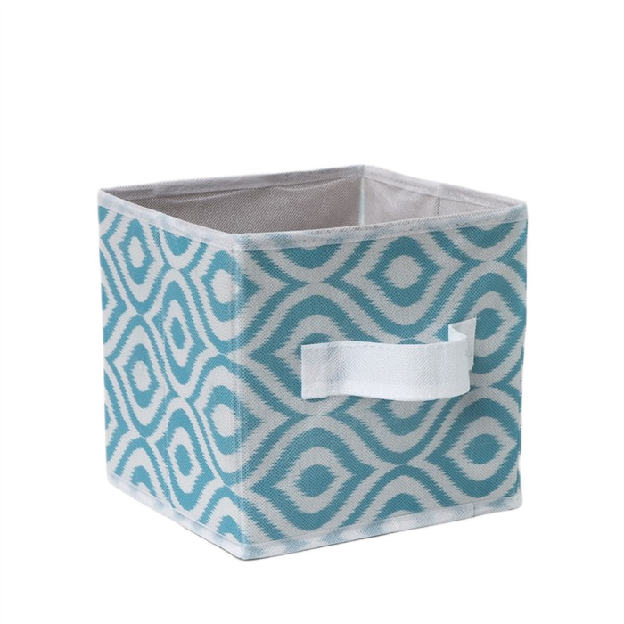короб для хранения доляна лагуна 19х19х19см цвет бирюзовый