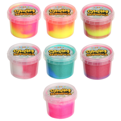 lastiks игрушка прихлоп слайм зефирка 100 гр, 10 дизайнов