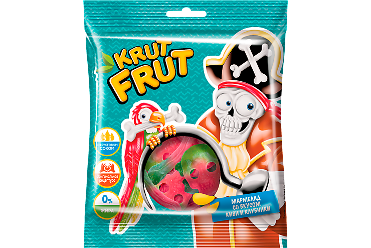 жевательный мармелад krutfrut черепа и кости 70г