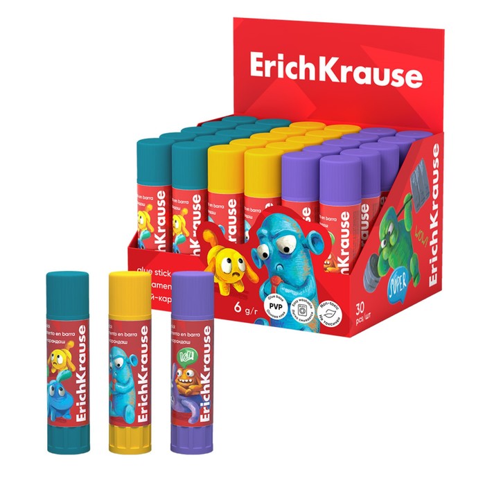 клей-карандаш дизайн pvp erichkrause easystick jolly friends 