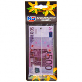 ароматизатор бумажный new galaxy деньги 500 евро, ваниль
