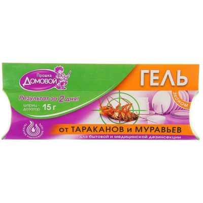 гель от тараканов домовой прошка эконом, 15 г 