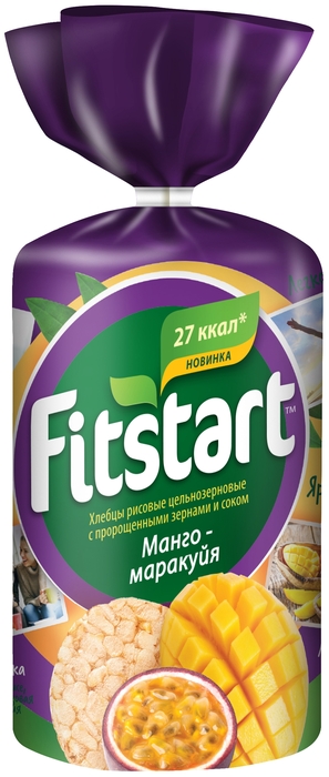 хлебцы fitstart рисовые манго-маракуйя 100г