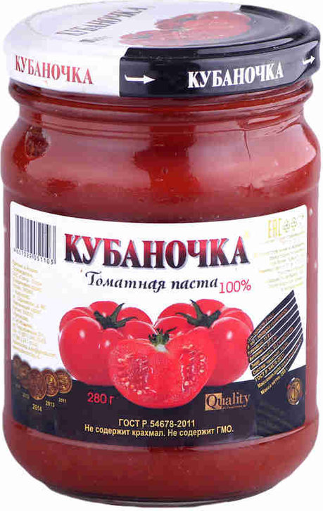 томат паста "кубаночка" 280 г. краснодар (12)
