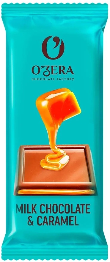 шоколад молочный o`zera milk & caramel 24г