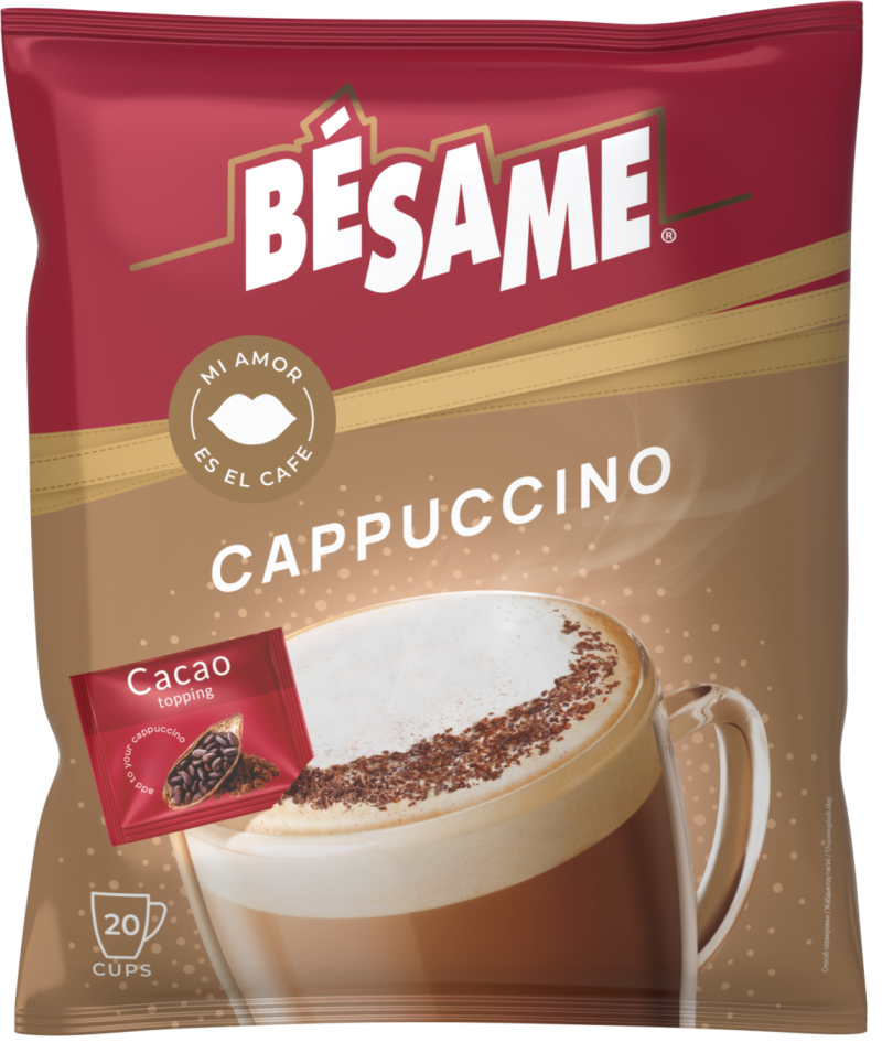 кофейный напиток капучино besame с какао посыпкой 24г