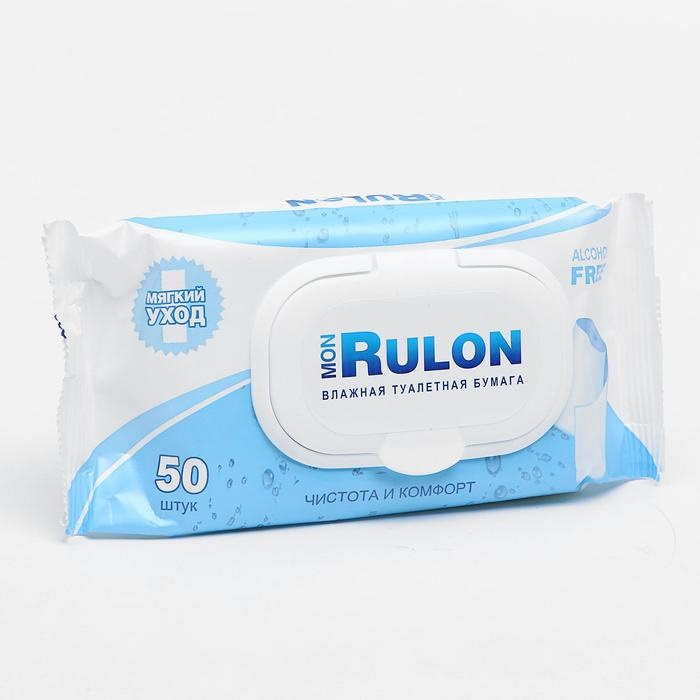туалетная бумага влажная mon rulon с клапаном, 50 шт 1349218