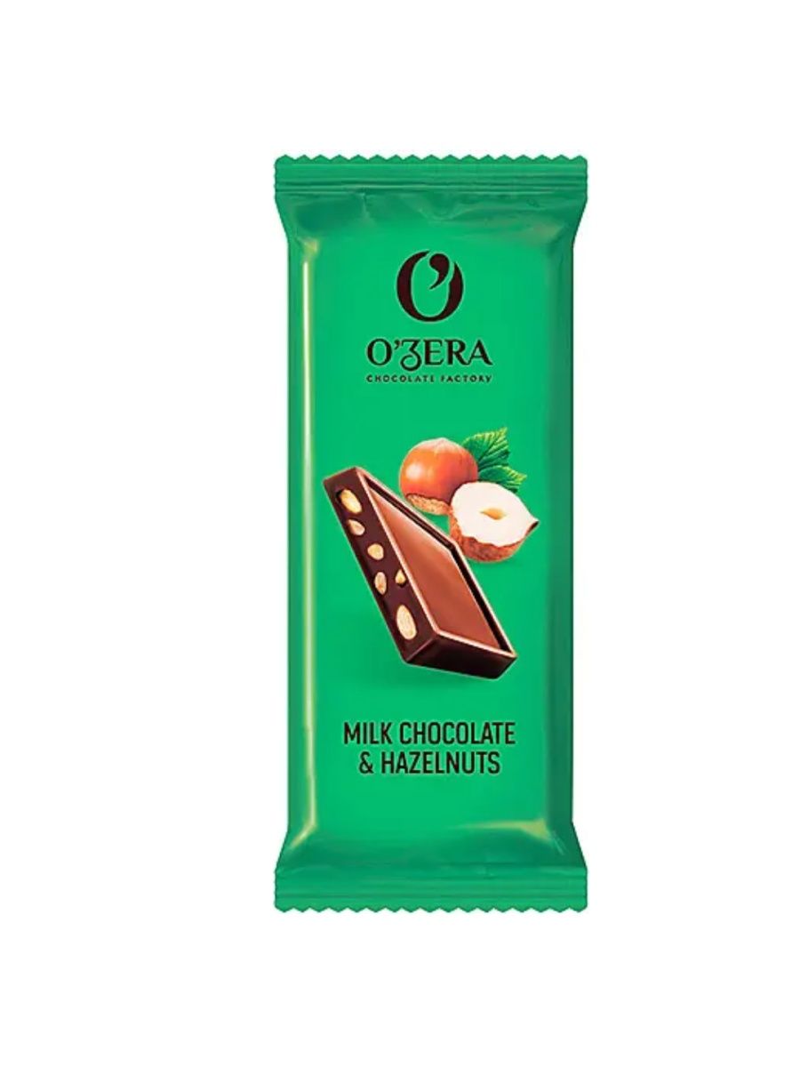 шоколад молочный ozera milk&hazelnuts 24г