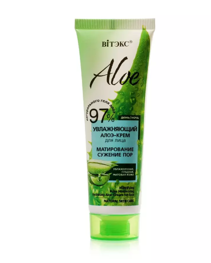 алоэ-крем д/лица увлажн /матирование/сужение пор витэкс (aloe 97%) 50мл