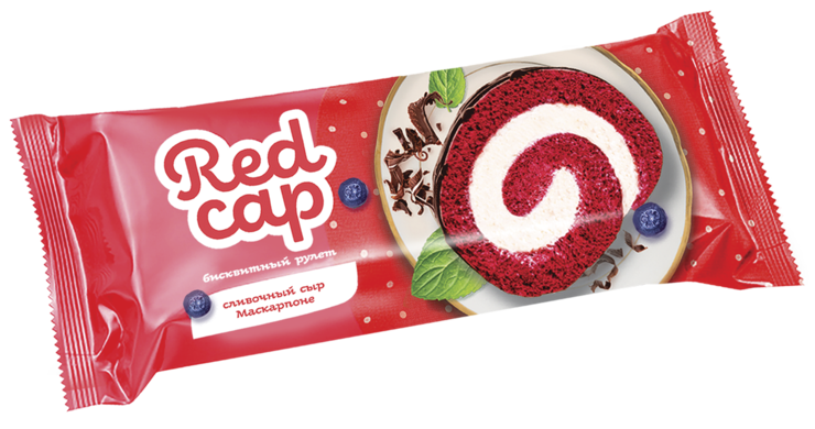 рулет бисквитный redcap слив. сыр маскарпоне 200г