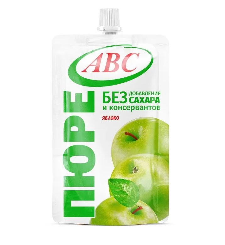 пюре авс яблочное дой\пак 200г