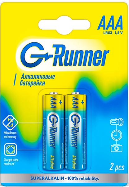 батарейки алкалиновые g-runner-aaa lr03/2pcs
