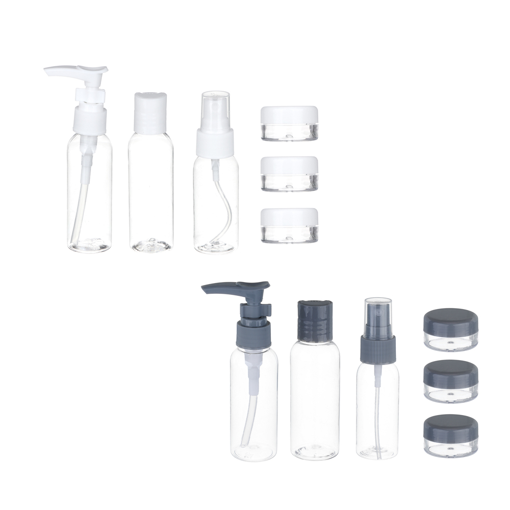 набор для косметики дорожный пластик юниlook 6 предметов 2 цвета