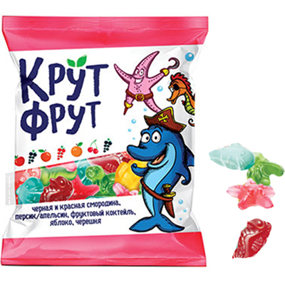 жевательный мармелад крутфрут морские животные 0,5 кг