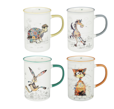 кружка 350мл, фарфор 4диз millimi печворк