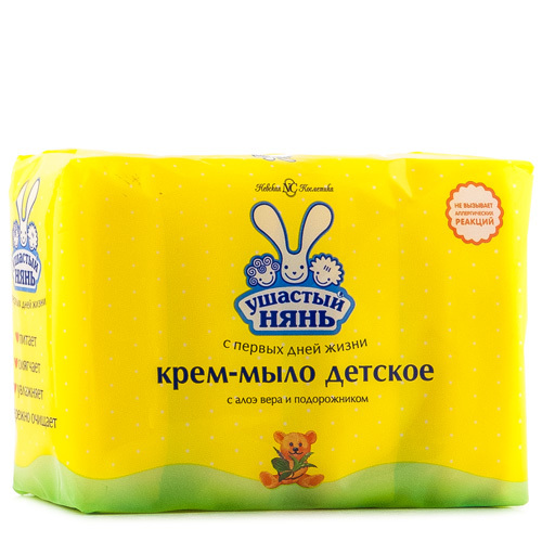 крем-мыло ушастый нянь алоэ, 4*100 г