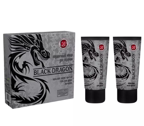 подарочный набор мужской №982 black dragon гель д/душа 200мл+бальзам п/бритья 200мл