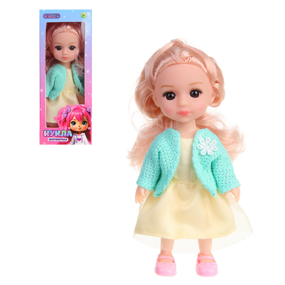 кукла с цветными волосами игроленд 15см 6,5х5х17,3см