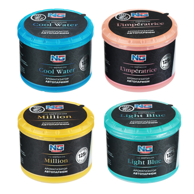 ароматизатор new galaxy автопарфюм гелевый, 125 г, l`imperatrice,cool water,light blue,million