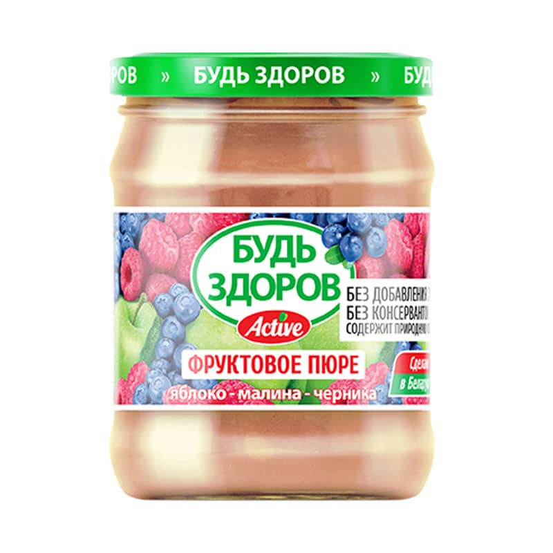 пюре авс яблочно-малиново-черничное 280г