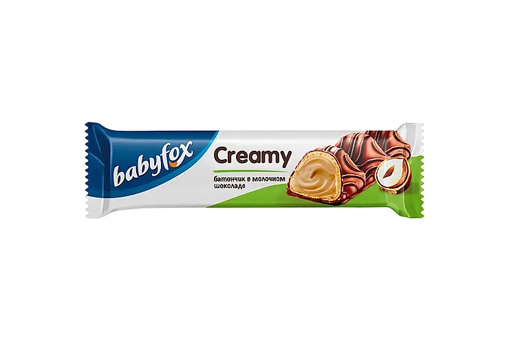 вафельный батончик baby fox creamy choco 23г