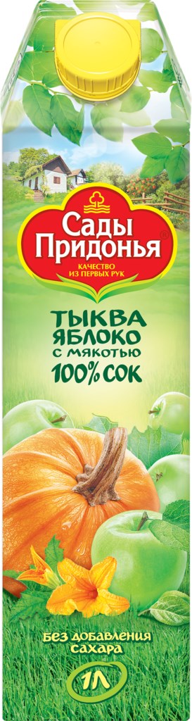 1л "сады придонья" сок тыквенно-яблочный восстановленный с мякотью