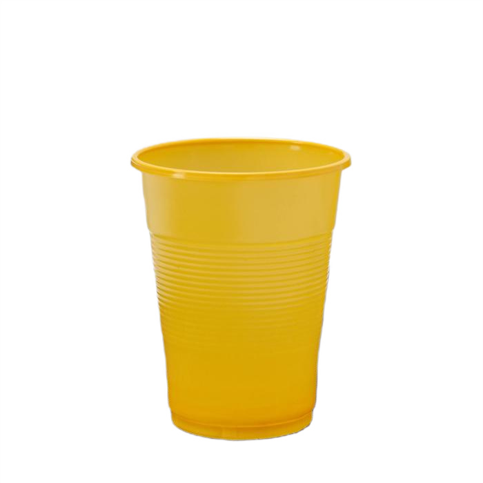 стакан 200мл мопс цвет желтый, 10шт/уп