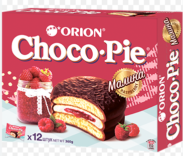 печенье choco pie raspberry малина 30г 12шт