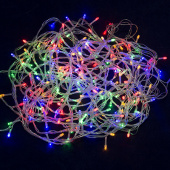 сноу бум гирлянда электрическая вьюн 14м, 180 led,мультицвет, 8 реж, прозр. провод, 220в