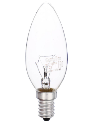 лампа накаливания с прозрачной колбой, 60/b/cl/e14, свеча mic camelion