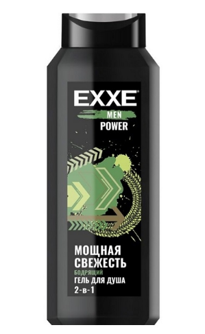гель для душа 2в1 бодрящий power exxe men 400мл