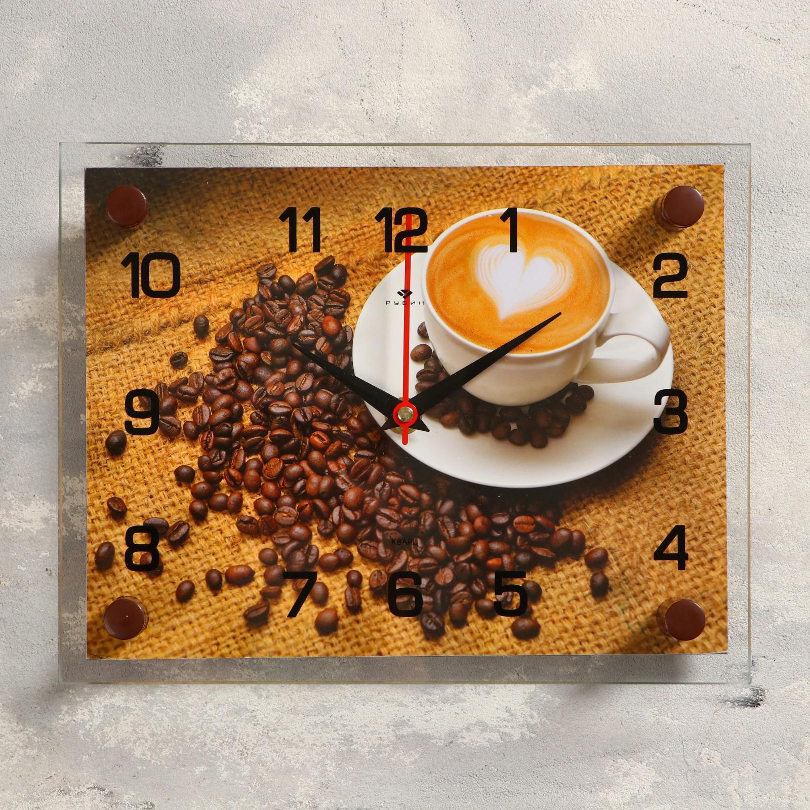 часы настенные, серия: кухня, "кофе", 20х26  см, микс 2267876