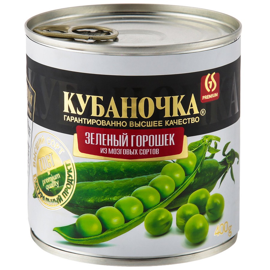 зеленый горошек кубаночка 400г краснодар гост