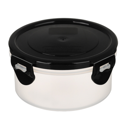 good&good контейнер герметичный для свч с защелками, круглый, 0,35л, пластик