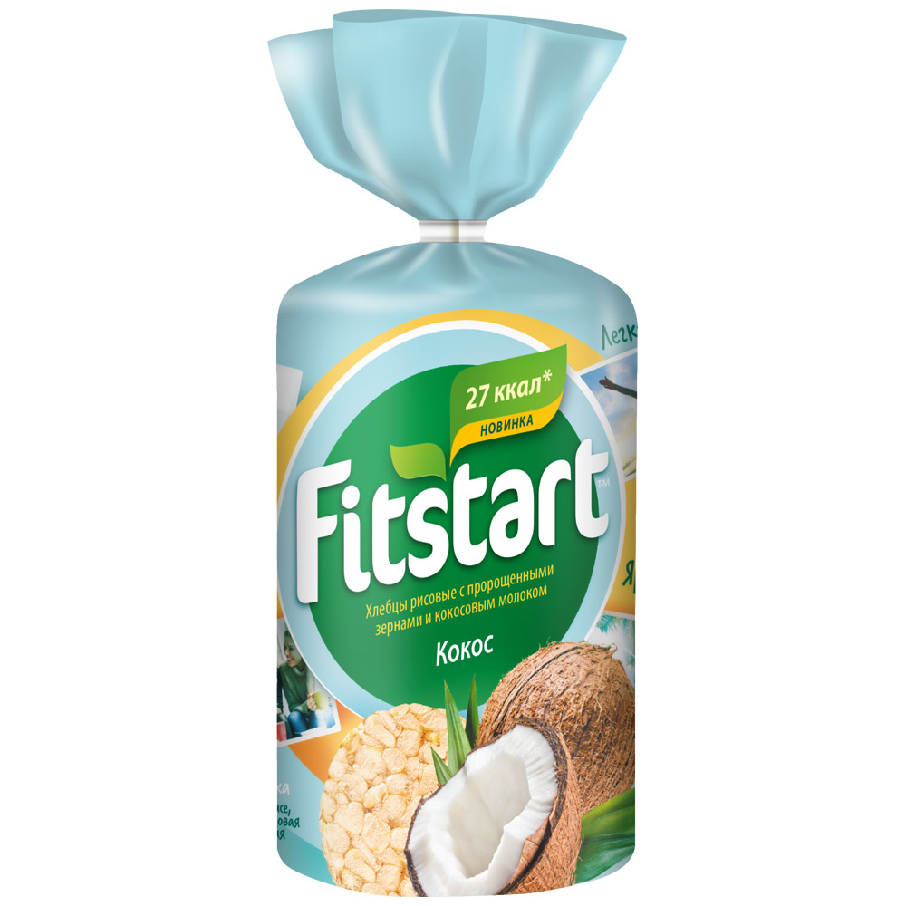 хлебцы fitstart рисовые кокос 100г