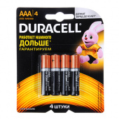 батарейки duracell basic ааа, 4шт, cn