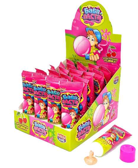 жевательная резинка bubble паста 1кор х 12бл х 24шт