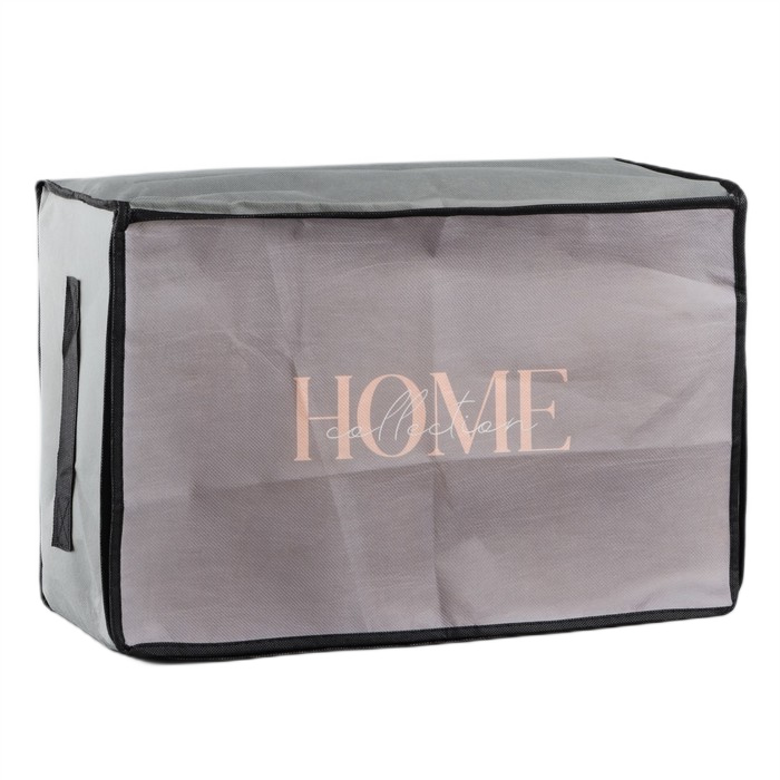 органайзер для хранения кофр для белья с pvc-окном home collection 30х45х20см