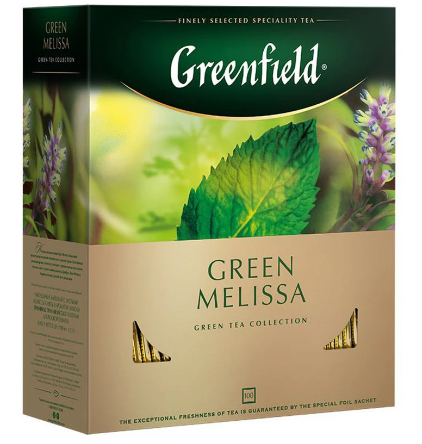 чай зеленый greenfield грин мелисса 100шт