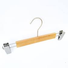 vetta вешалка деревянная для юбок и брюк, с клипсами, 28см, черная, хром