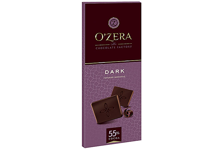 шоколад o`zera горький dark 55% 90г
