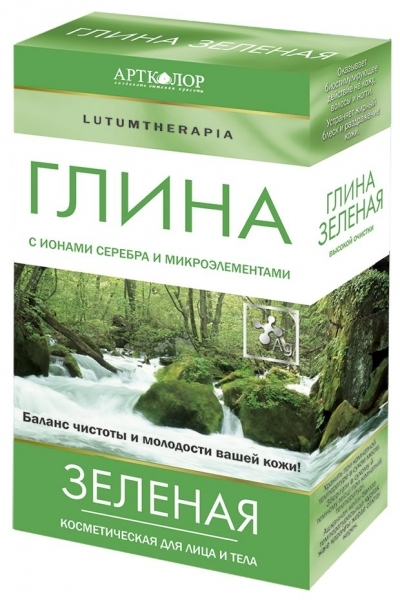 глина косметическая артколор lutumtherapia  зеленая, 100 г 