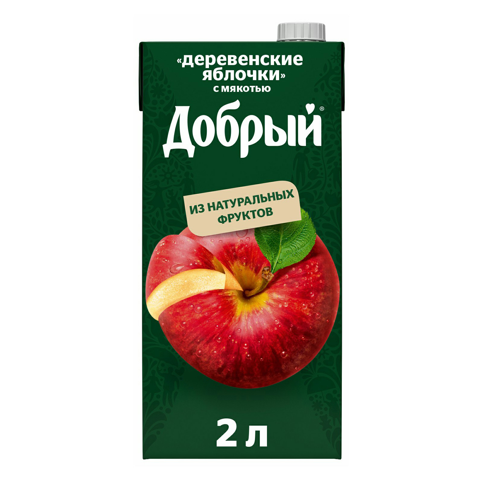 напиток сокосодержащий добрый деревенские яблочки с мякотью 2л