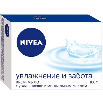 мыло-крем nivea увлажнение и забота 100г