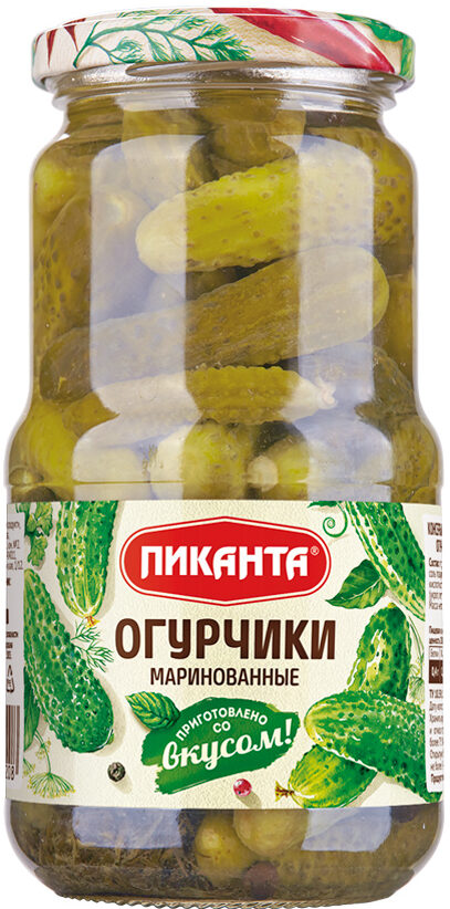 огурчики пиканта маринованные 460г