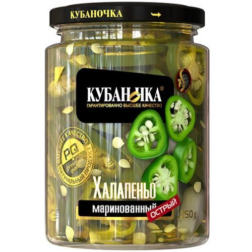 перец зеленый халапеньо острый кубаночка 250г